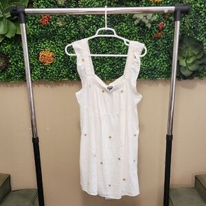 Wild Fable Ivory Dress with Gold Floral Details